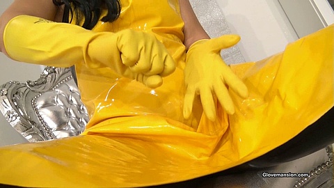 Yellow rubber gloves and boots JOI